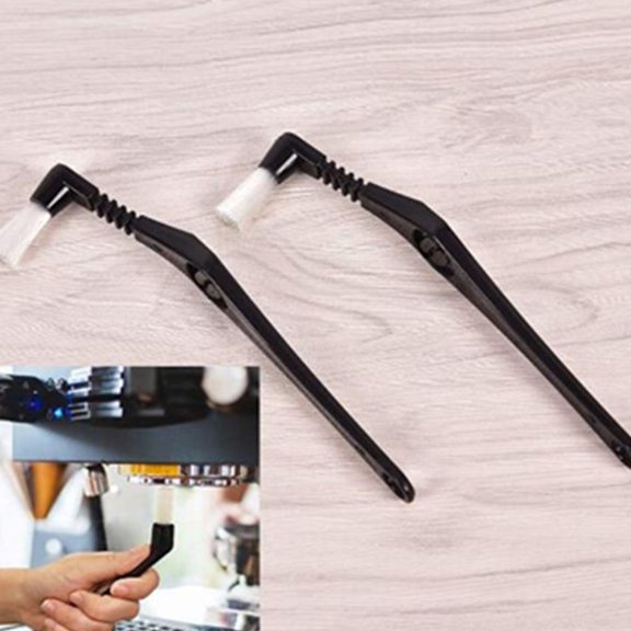 Opolski Espresso Machine Cleaning Brush Portable Wooden Handle Soft Hair Espresso Coffee Maker Machine Brush Cleaner for Household Supply
