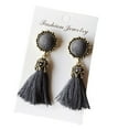 thumbnail image 1 of Opolski Ethnic Women Long Tassel Dangle Drop Stud Earrings Valentine's Day Gift Jewelry, 1 of 7