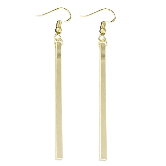 Opolski Evening Party Women Fashion Long Bar Drop Dangle Hook Earrings Jewelry Gift