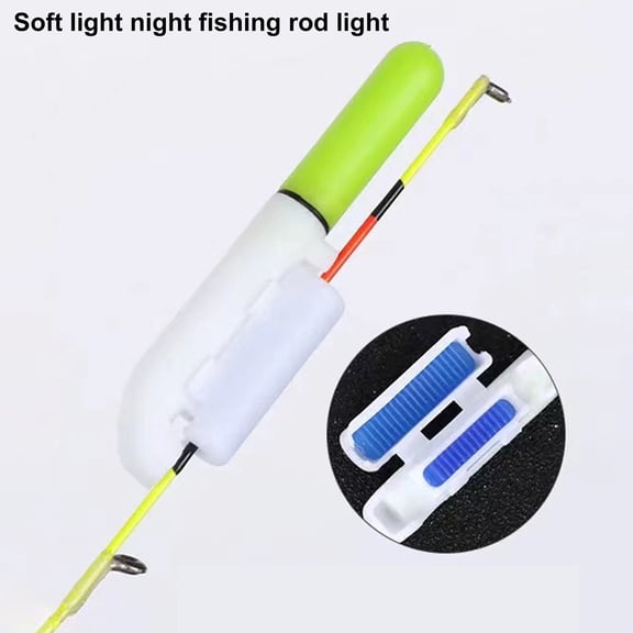 Opolski Fishing Glow Stick with Bell Super Bright Waterproof Battery-operated Compact Size LED Luminous Fishing Pole Glow Stick