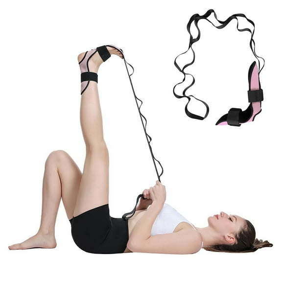 Opolski Fitness Yoga Stretching Band with 7 Bows Yoga Stretch Strap Highly Elastic Gymnastics Strap with Tie Down Straps Exercise Loop for Stretching Leg Muscles