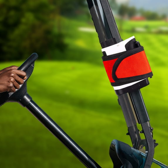 Opolski Golf Rangefinder Magnetic Strap with Fastener Tape Strong Magnet Securely Holds to Golf Carts Railing & Golf Club Magnetic Wrap Mount Golf Accessories