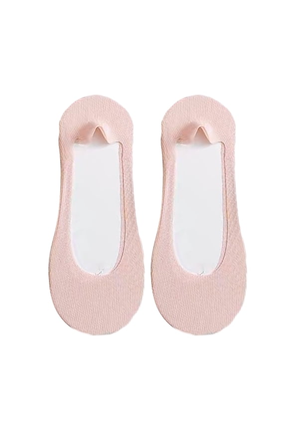 Ice Silk Invisible Socks Anti-slip Boat Socks Women's Ice Silk Boat Socks Anti-slip Thin Silicone Seamless Invisible Socks for High Heels Daily Wear Pink