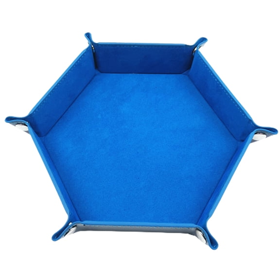 Opolski Keep Neat Storage Tray Foldable Large Capacity Faux Leather Assorted Dice Shape Organizer Holder Household Supplies