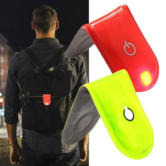 Opolski LED Safety Light Reflective Magnet Clip On Strobe Running Walking Bike Cycling