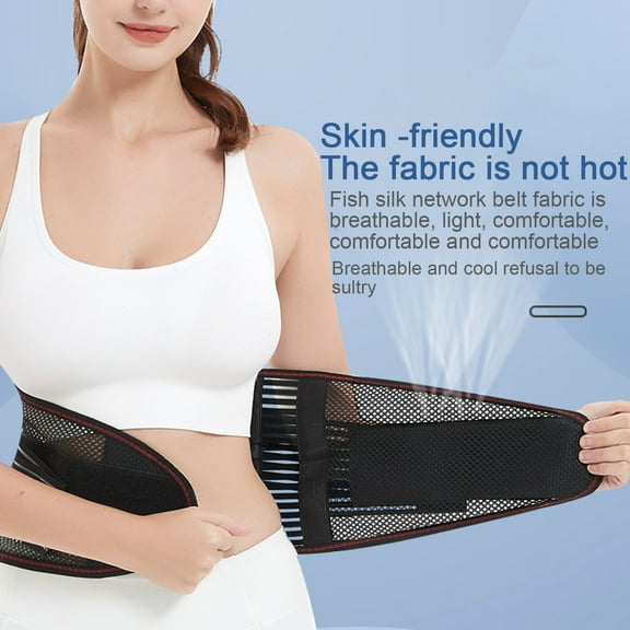 Opolski Lumbar Support Belt Steel Plate Support Double Pressurization Surround Fit Elastic Lumbar Spine Fixed Sports Support Belt Outdoor Sports M