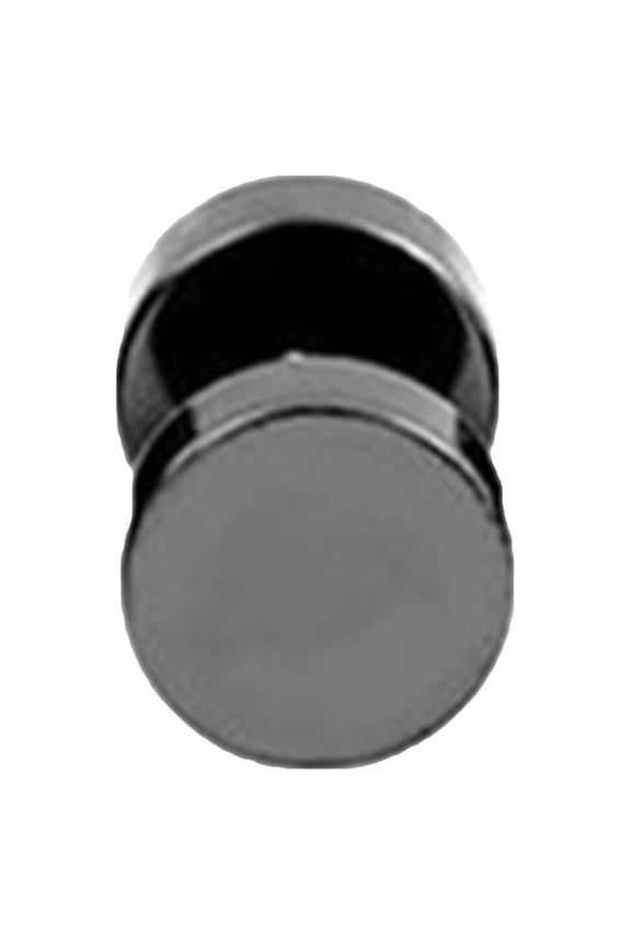 Men Cool Punk Round Black Stainless Steel Ear Stud Piercing Earrings 3mm - 14mm