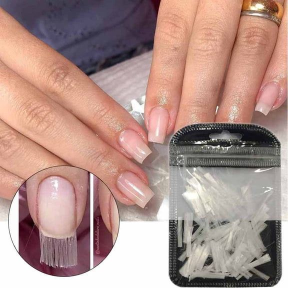 Opolski Nail Extension Tips Portable Nail Extension Fiberglass Acrylic Tips Form Building Silk Glass Fiber for Nail Beauty Manicure