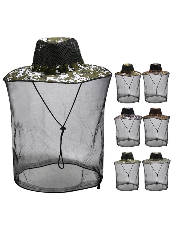 Outdoor Fishing Hunting Hat Mosquito Insect Bee Bug Net Mesh Head Face Protector
