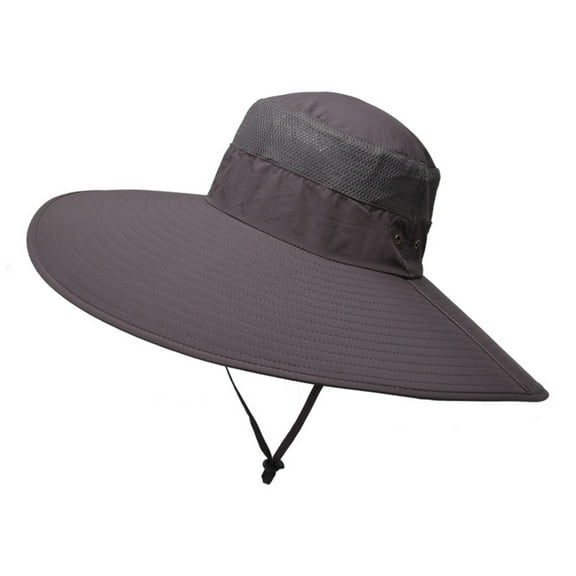 Opolski Outdoor Men Big Brim Sunhat Waterproof Fisherman Hat for Daily Wear
