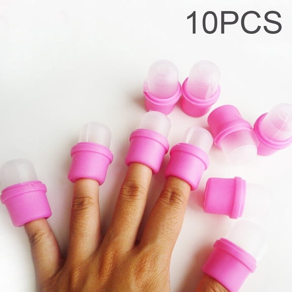 Opolski Pack Of 10 Wearable Nail Acrylic Soaker Kit Polish Remover Gel Removal Cap Tips