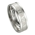 thumbnail image 1 of Opolski Punk Ring Creative Unisex Titanium Steel Roman Numerals Ring for Party Gift Daily Life, 1 of 7