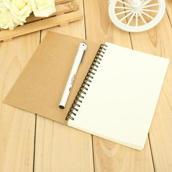 Opolski Retro Kraft Spiral Binding Blank Graffiti Sketchbook Notebook Graduation Gift