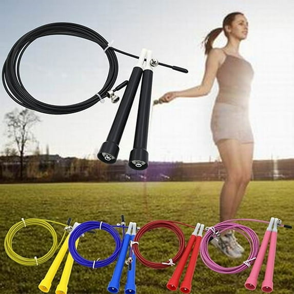 Opolski Speed Wire Skipping Adjustable Jump Rope Fitness Exercise Cardio Crossfit Sport