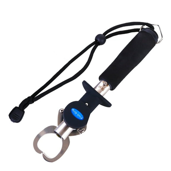 Opolski Stainless Steel Fishing Gripper Fish Lip Grip Tool with 15kg Weight Scale Ruler