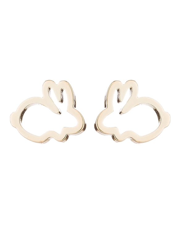 Sweet Hollow Rabbit Ear Studs Bunny Earrings Women Party Jewelry Easter Gift