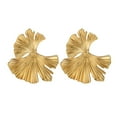 thumbnail image 1 of Opolski Vintage Women Irregular Ginkgo Leaf Dangle Stud Earrings Statement Jewelry Gift, 1 of 7