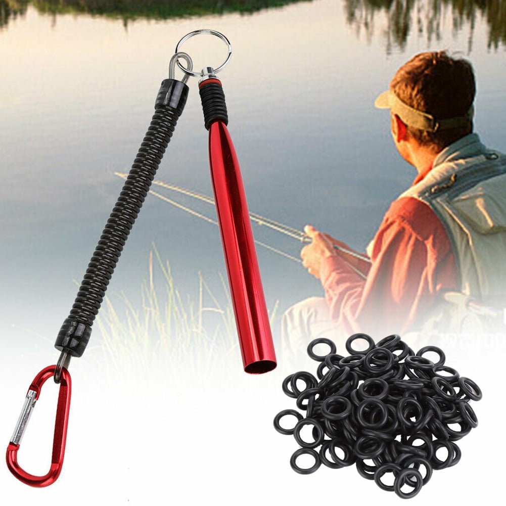Opolski Wacky Worm Rig Tool with 100 O-Rings for Soft Baits Lures ...