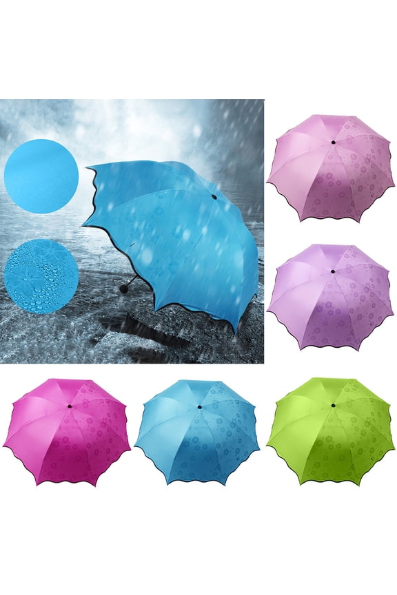 Waterproof Portable Folding Rain Sunlight Umbrella Travel Anti-UV Summer Parasol,Pink