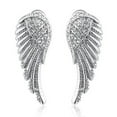 thumbnail image 1 of Opolski Women's 9K Gold Plated Angel Wings Crystal Ear Studs Luxury Earrings Jewelry, 1 of 7
