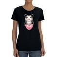 thumbnail image 1 of Opossum And A Heart Shaped T-Shirt Women -Image by Shutterstock, Female 3X-Large, 1 of 4