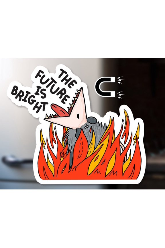 Opossum Cool Possum Future Is Bright Sticker