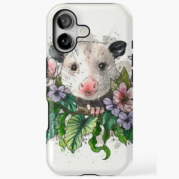 Opossum Cute Cartoon Funny Misspelled Oppossum Artwork iPhone 17 through 11 Pro Max Case