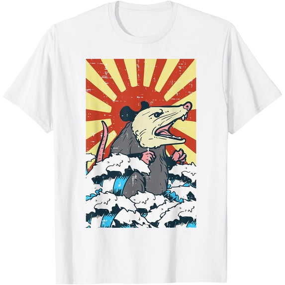 Opossum Japan Sun Wave Vintage Possum Monster Unisex T-Shirt for Men Women Kids Toddler