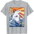 thumbnail image 1 of Opossum Japanese Wave Funny Vintage Possum Lover Unisex T-Shirt for Men Women Kids Toddler,Sport Grey Color,Size 3XL, 1 of 5