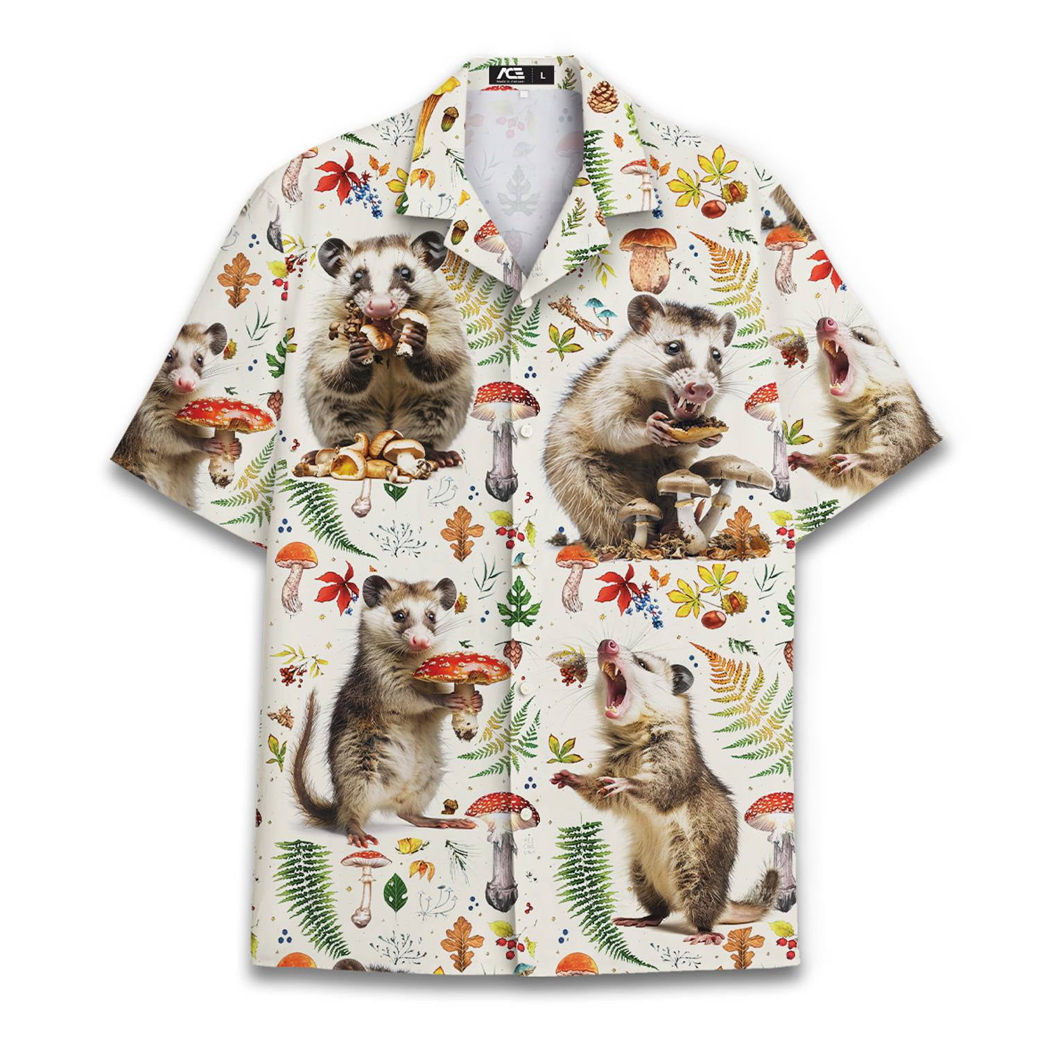 Vintage Mushroom Tropical Hawaiian Shirt For Men Women, Mushroom Hawaiian Shirts HE0056 main image 1