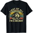 thumbnail image 1 of t-shirt Opossum Possum First Of All I'm A Delight Sarcastic Angry T-Shirt mens，black，women，funny，men，journey，Crew Neck, Short Sleeve,printing, 1 of 4