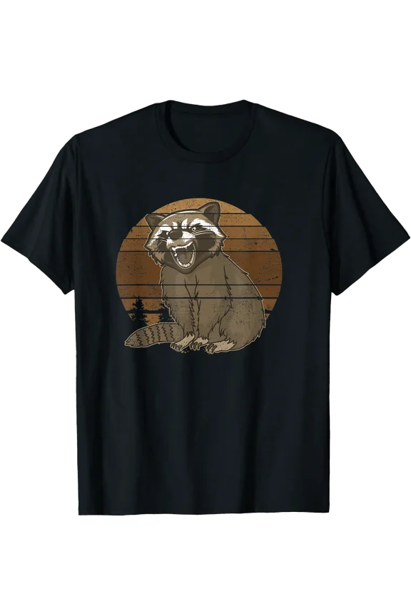 Opossum Raccoon Trash Showing Teeth Sarcastic Angry Racoons T-Shirt