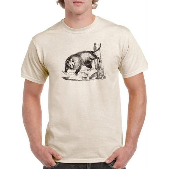 Opossum Sketch. T-Shirt Men -Image by Shutterstock, Male 5X-Large