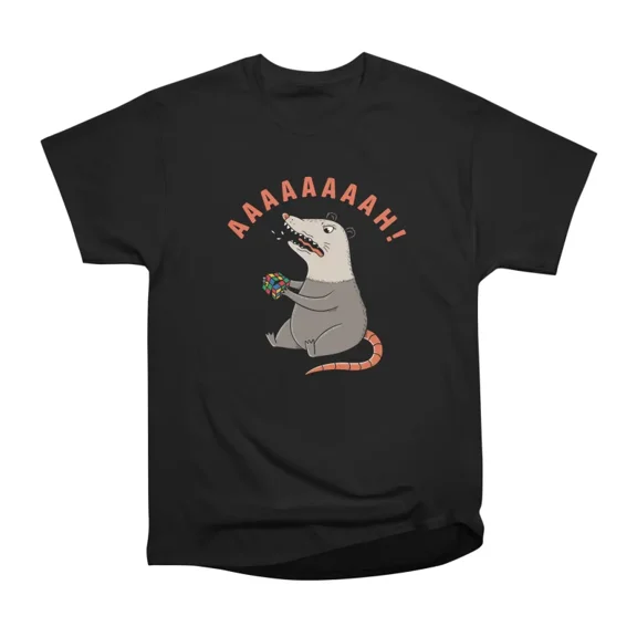 Opossum and cube T-Shirt Tee Gift For Him Merch For Her Apparel For Friend