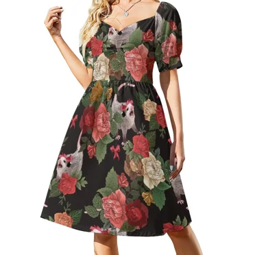 Opossum floral pattern Sleeveless Dress dresses for women 2024 prom clothes