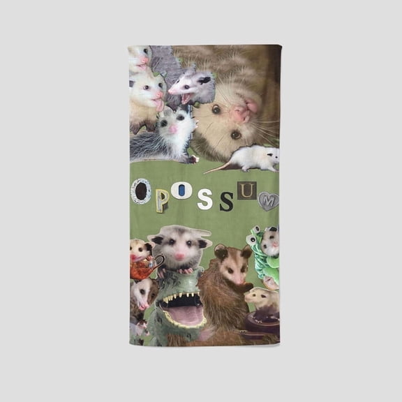 Opossum's towel, with its unique design, is an ideal gift for fans. Perfect for fitness, yoga, boxing, and sunbathing, it measures 13.8"x28.7"35cm75cm.