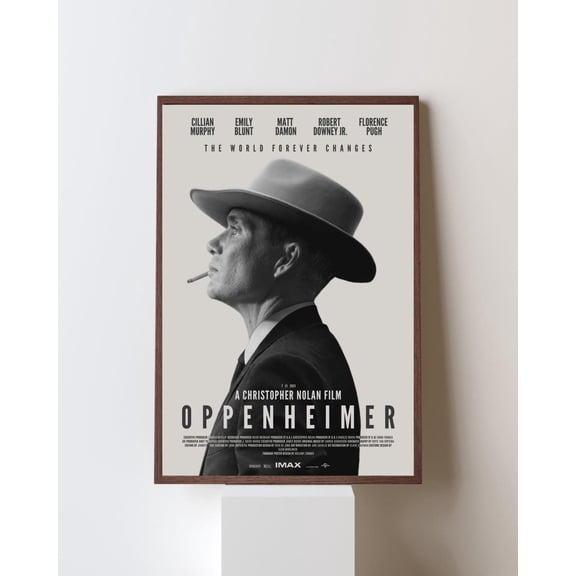 Oppenheimer Movie Cillian Murphy Nolan Film Minimalist Cinematic Portrait Art, Unframed Poster