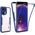 thumbnail image 1 of for Oppo Find X5 Pro Clear Case with Screen Protector, Slim Shockproof Soft TPU Bumper Full Body Protection Phone Cover Case for Oppo Find X5 Pro QC Blue, 1 of 8