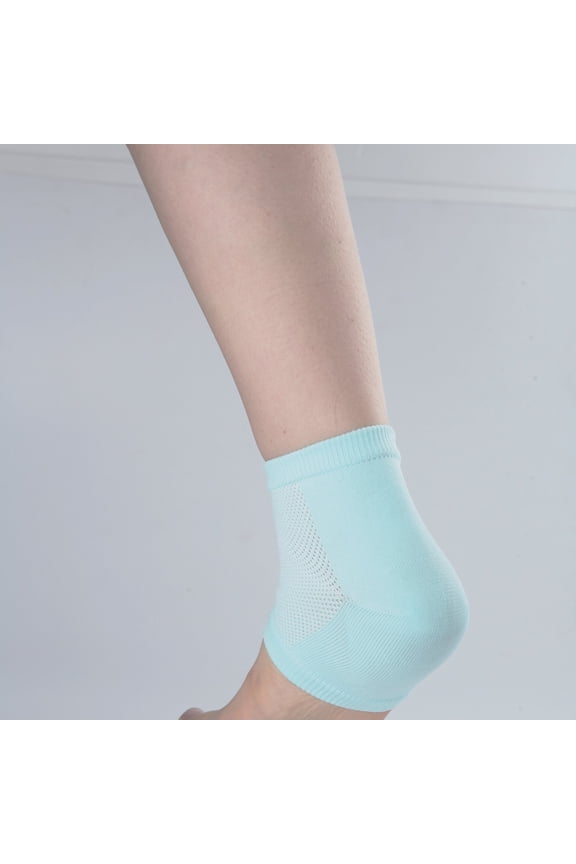 Gel Coated Heel & Ankle Shock Absorption & Reduce Pain Socks, 1 Pair