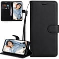 thumbnail image 1 of Oppo Reno 8 5G Wallet Phone Case with Card Holder for Women, Reno8 5G Case Luxury Simple Solid Color PU Leather Flip Case Cover for Oppo Reno 8 5G CS Black, 1 of 18