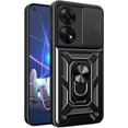 thumbnail image 1 of for Oppo Reno8 T 4G (Not 5G) Case with Slide Camera Cover, Military Grade Drop Protective Phone Cover Case with Ring Kickstand for Oppo Reno 8T 4G SJ Black, 1 of 9