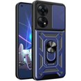 thumbnail image 1 of for Oppo Reno8 T 4G (Not 5G) Case with Slide Camera Cover, Military Grade Drop Protective Phone Cover Case with Ring Kickstand for Oppo Reno 8T 4G SJ Blue, 1 of 9