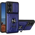 thumbnail image 1 of for Oppo Reno8 T 5G Case with Slide Camera Cover, Heavy Duty Protective with Ring Kickstand & Card Holder Cell Phone Case for Oppo Reno8 T 5G LJK Blue, 1 of 10