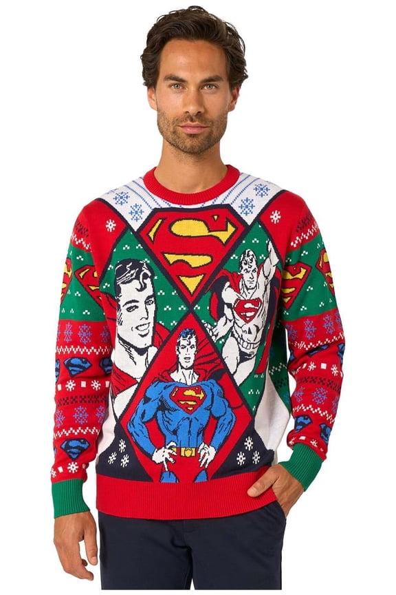 Adults' Knitted Sweaters Superman Christmas Sweater - S Miscellaneous