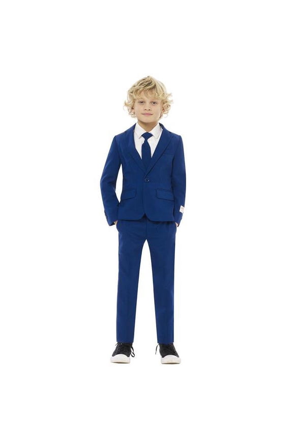 Boys Navy Royale Solid Color Suit