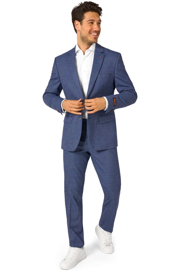 Men's Suits Daily Checked Navy - US 44 Miscellaneous