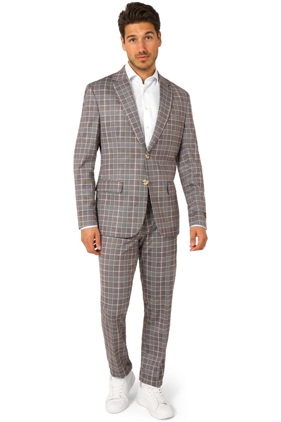 Men's Suits Daily Checked Tan - US 44 Miscellaneous