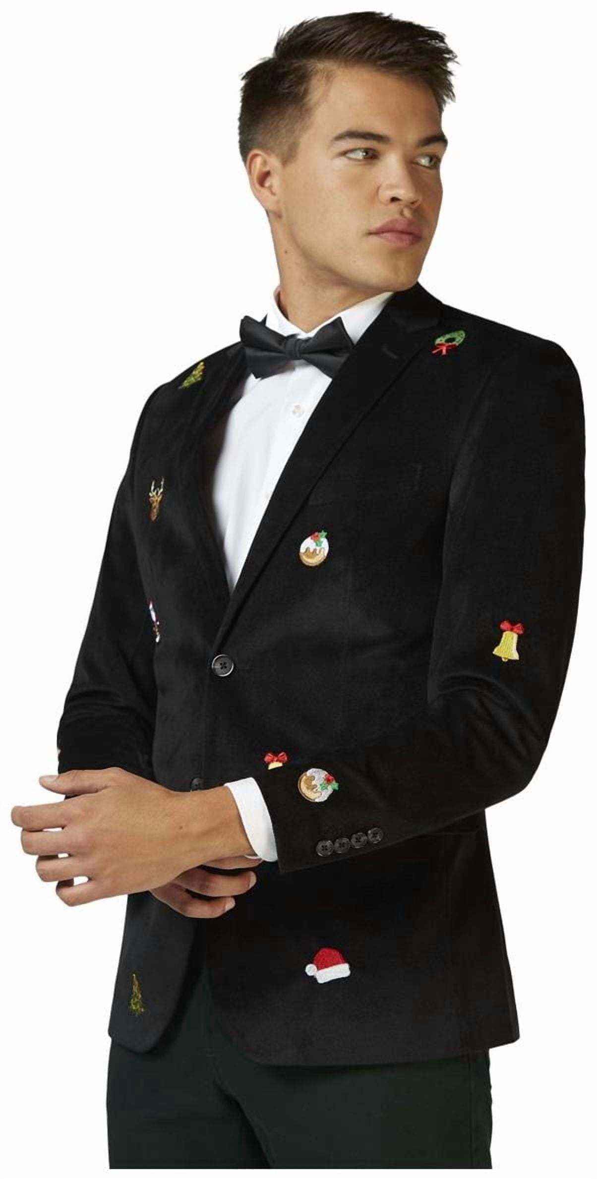 OppoSuits Deluxe Men's Blazers Christmas - X-Mas Icons - Black - US 48 ...