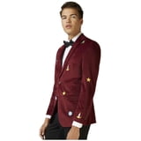 OppoSuits Deluxe Men's Blazers Christmas - X-Mas Icons - Deep Burgundy ...