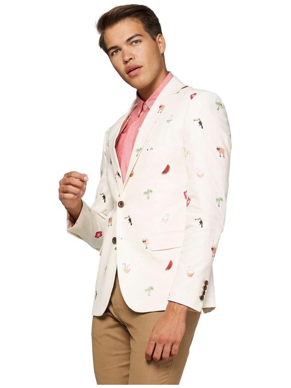 Men's Blazers Tropical - Summer Icons - Off White - US 36 Beige